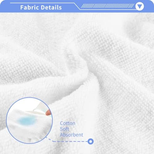 Алаза миење ткаенина сет прекрасен пердув од паун - пакет од 6, памучни крпи за лице, високо апсорбирачки и меко чувство на прсти