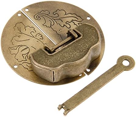 Хардвер за мебел Ganfanren Антички мебел сет за преклопување на заклучување на бравата за заклучување декоративно кинески стар брава за катанец