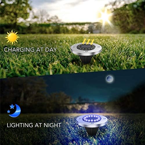 CZDYUF 12PACK SORAL ENWERED LIGHT LIGHT HEDEROOF GARDEN PATHWARE Светла со 16/20 LED диоди Соларна ламба за домашен двор