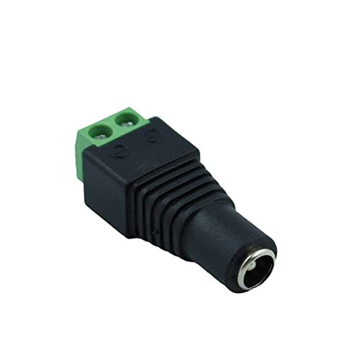 Anifm DC конектор 5,5 mm x 2,1 mm приклучок за приклучок за приклучок машки и женски LED адаптер за CCTV моќност Конвертирајте