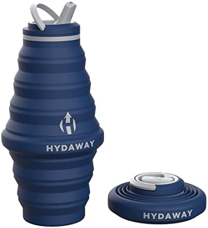 Hydaway склопувачки шише со вода, 25oz Флип-врв на капакот | Ултра-спакуван, пријателски за патувања, силиконски со храна