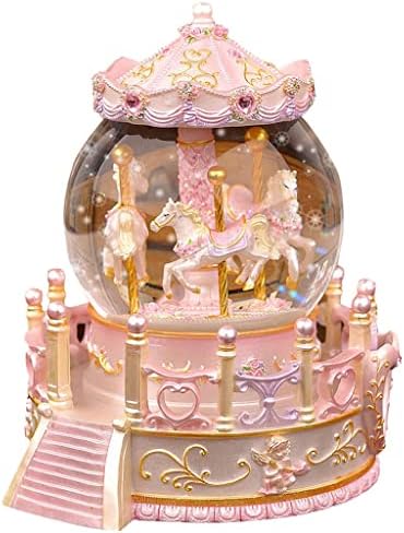 Lmmddp рингишпил кристална топка принцеза музичка кутија украси лебдат снег октава кутија девојки роденденски подароци Божиќ