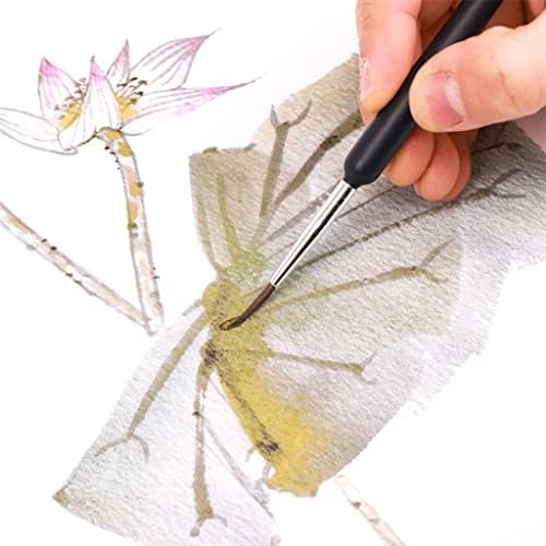 Минијатурни четки за боја на флоиин, поставени професионални најлонски кукички линија за пенкало, цртање за акрилно акварелно