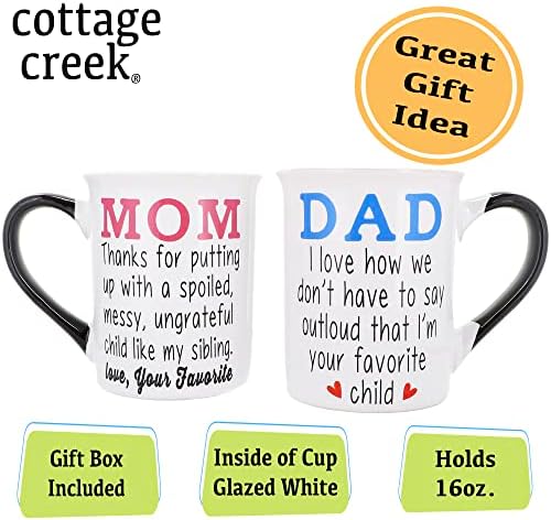 Омилена чаша за детски чаши, мама тато сет од 2 керамички чаши за кафе, смешни чаши