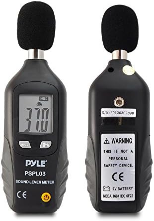 Мерач на ниво на притисок на дигитален звук на PYLE - Преносна батерија управувана со мерач на децибела Ниво на звук на звук SPL Monitor Monitor