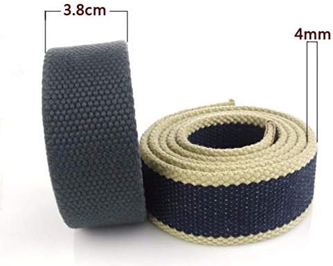 Wjfggxhk cinturón de llona -cinturón de lona gris oscuro en blanco hebilla de aleación sólida cinturones tácticos de nylon militar para hombres