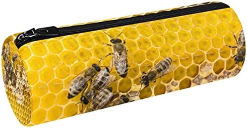 Пчели пчели жолто молив случај Студентска канцелариска торбичка торбичка патент Пенки за пенкало торба за козметика за ученици