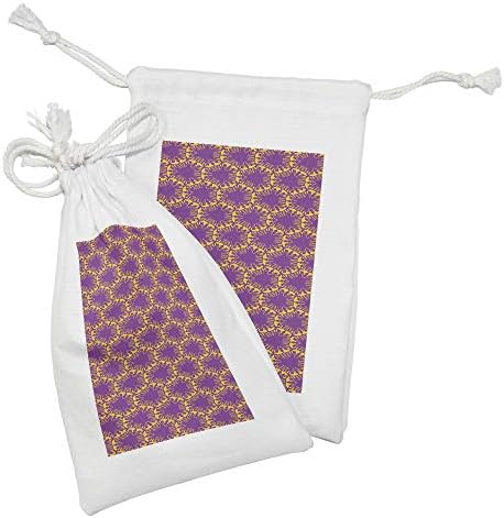 Амбесон Апстрактна Торбичка За Ткаенина Од 2, Двобојни Креативни Кругови За Современ Дизајн Смешна Весела Илустрација, Мала