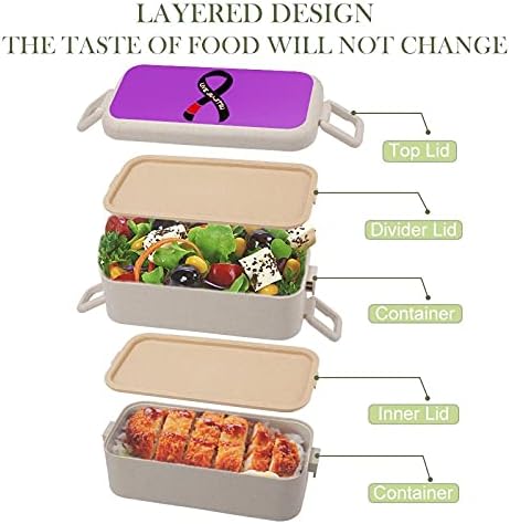 Lifeивотот Jiиу-itsитсу Бенто кутија за ручек 2 контејнери за складирање храна со лажица и вилушка