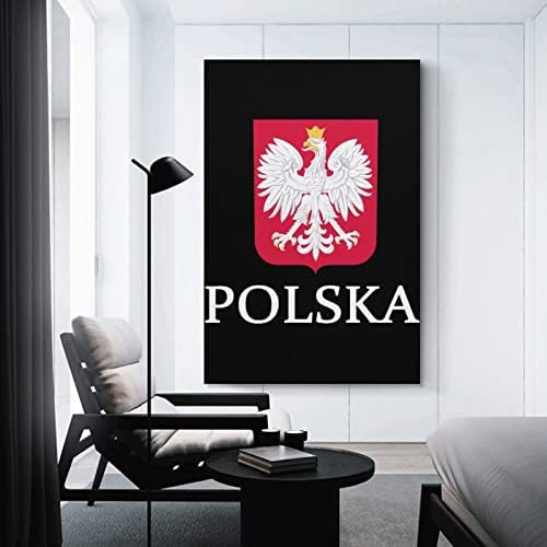 Патриотски полски Полска знаме печатено сликарство wallидни уметности модерни уметнички дела вертикална висечка слика за декорација на домови во спална соба