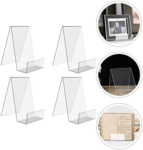 Zerodeko 12 парчиња акрилни дисплеј решетката транспарентна книга за решетки за решетки за стоки