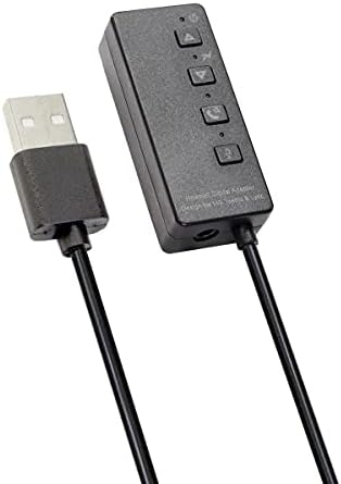 Syba USB Аудио Адаптер, USB до 3,5 mm Приклучок TRS AUX Адаптер За ВГРАДЕН ЧИП USB Звучна Картичка ЗА Слушалки Со Посебен Приклучок TRS 3 Пол
