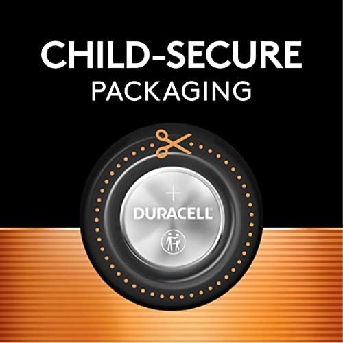 Duracell CR2032 3V литиум батерија, карактеристики за безбедност на децата, 6 броење пакет, батерија на литиум монета за клуч, далечински