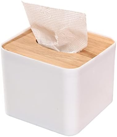 BKDFD креативни дрвени кутии со дрвени ткива Трајни едноставен стил хартија кутија квадратна салфетка ткиво кутија