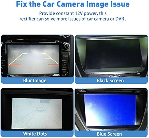 FieGromech Car Backup Camera Camera Power Power Rectifier Filter Filter Relay Кондензатор 24V до 12V Напон конвертор Адаптер за монитор