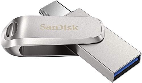 Sandisk 256gb Флеш Диск Ултра Двоен Диск ЛУКС USB Тип-C За Паметни Телефони, Таблети , И Компјутери - ГОЛЕМА Брзина USB 3.1 Пакет Со Сѐ,
