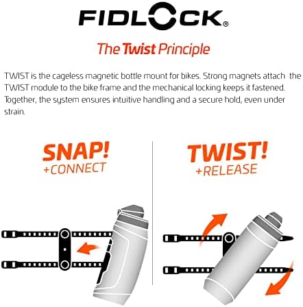Шише за замена на пресврт Fidlock 450 - Сите шише со шише - шише за замена за систем за монтирање на магнетно механичко шише - безбеден