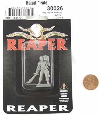 Темно небо легенди пират со минијатурна градите на градите Слика 25мм Херојски скала Reaper Bones USA Reaper Miniatures