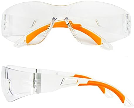 Безбедносни очила за татнеж, јасни леќи против заштита од анти-магла, отпорни на УВ-леќи за заштита и држачи за лизгање, 3-пакувања