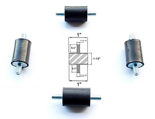 Многу 4 гумени вибрации изолатор/изолација се монтираат 5-16-18 x 5/8 долги столпчиња