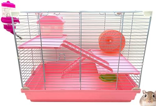 Мулти-нивоа Хабитат Хамстер дома глодари Гербил глувци глувци стаорец жица кафез со целосен сет на додатоци