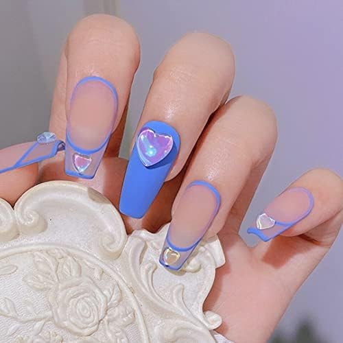 5 пакувања срцеви за нокти на срце 3Д уметност стајлинг делови за нокти Декор мешана големина Кристал слатка бонбони акрилни нокти додатоци за