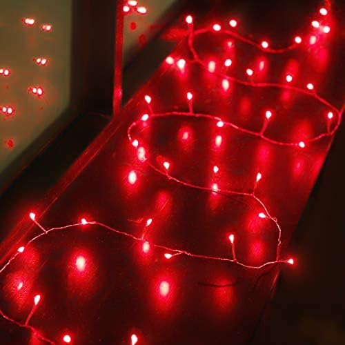 Firecracker Lights, 6,5ft 40 LED стринг светла батерија оперирана за Денот на Свети Патрик во затворен простор за внатрешна спална