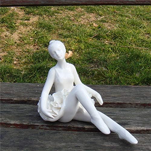 Фигурини за статуета на Лренки, керамичка девојка балерина минијатурна кукла, елегантна порцеланска балетска танчер фигура, украс занает за