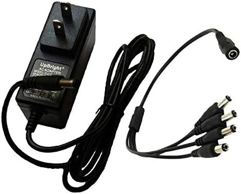 Адаптер за исправен 12V AC/DC со 4-насочен кабел за кабел со 4 насоки компатибилен со Elec 8CH 1080H Видео безбедносен систем DVR
