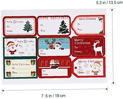 Зонфер 144пакувања Налепници 24 Дедо Мраз Снежни Луѓе Елени Елени Етикети Самолепливи Етикети За Подарок Подарок