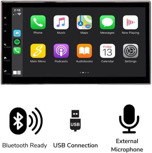 6.8 Екран На Допир Радио За Wrangler JK 2007-2018, Apple CarPlay &засилувач; Android Авто, Bluetooth Поврзување, Може Автобус Интерфејс,