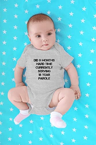 CBTWear Направи 9 Месеци Тешко Време, Служат 18 Години Условна Казна Смешни Симпатична Новина Новороденче Едно Парче Бебе Боди