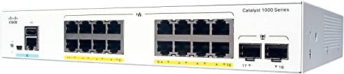 Нов Cisco Catalyst 1000-16P-E-2G-L мрежен прекинувач, 16 Gigabit Ethernet POE+ пристаништа, буџет од 120W POE, 2 1G SFP порти за напојување,