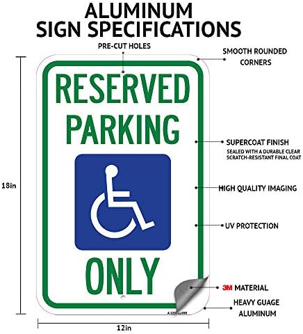 Црковен паркинг | 12 x 18 знак за паркирање на алуминиумски тешки мерачи на алуминиум | Заштитете го вашиот бизнис и општина | Направено