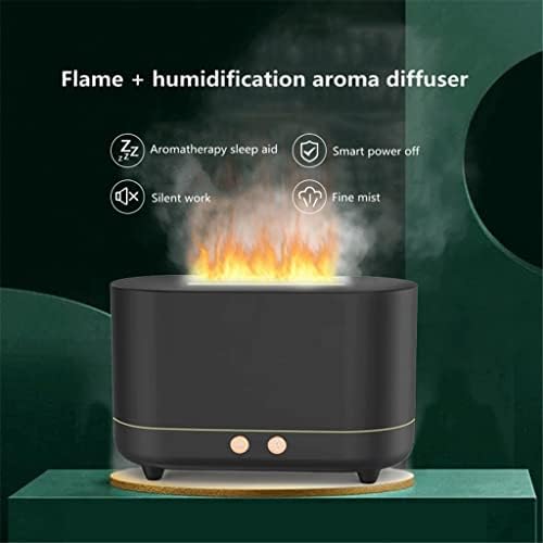 Дебел 3Д пламен овластувач ноќно светло симулација на пламен есенцијален дифузер за масло за декорација на ароматерапија во