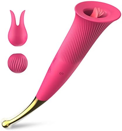 Клиторски вибратор секс играчка за жени - Земалија 4 во 1 дилдо за клип на брадавици со 10 лижеви + 5 вибрации и 2 додатоци - женски прсти за возрасни