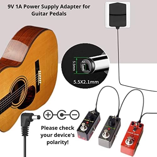 За Adapter PSA PSA Adapter 9V DC гитара за напојување 1A кабел за напојување за тастатура CASIO, музички инструменти на Роланд, искривување,