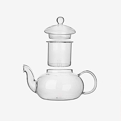 Muellery стаклен чајник за чај од чај, отстранлив инфузер, лабава лисја цвета чај овошје нанесена вода 700ml, 23,7oz TPBD62585