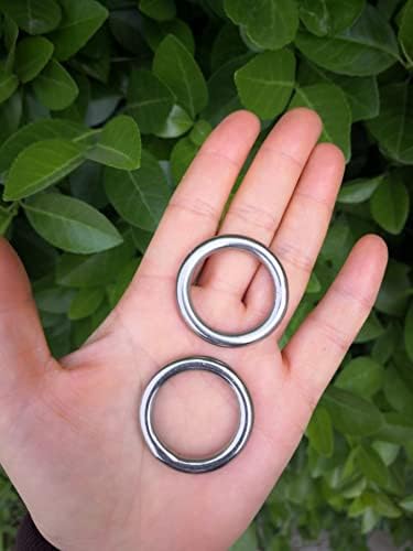 Метални О прстени 1 инч од не'рѓосувачки челик тркалезен прстен заварен морски одделение, 2pk