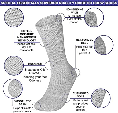 Дијабетични чорапи, лекарите во стилот на екипажот, одобрени циркулаторни чорапи 3-12 пара