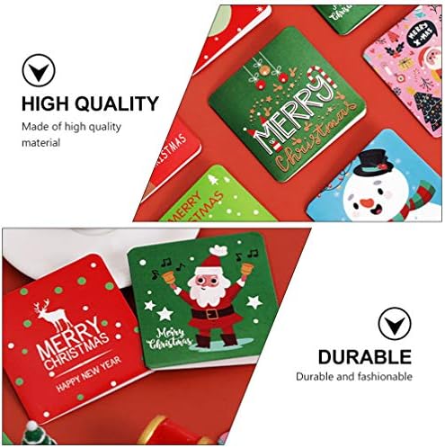 Nuobesty Chritmas картички мини Божиќни картички мали празни картички за белешки Божиќ за деца Зимски празник Божиќна забава материјал