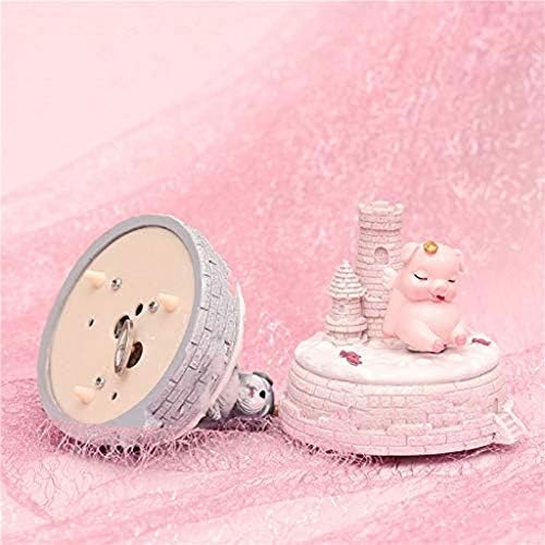 XJJZS Музичка кутија креативна слатка слатка слатка симпатична свиња ротирачка часовна музика за декорација момчиња и девојчиња Деца