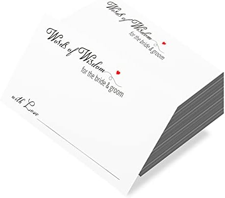 RXBC2011 Зборови на картички за мудрост за картички за совети за невестата и младоженецот за новите новородени за г -ѓа Свадба на г -ѓа Свадба на туш, 3,5 x 2 инчи пакет од 100
