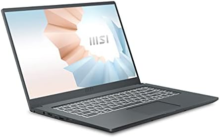 MSI Модерен 15a Тенок И Лесен Дневен Лаптоп: 15.6 FHD 1080p, Intel Core i5-1155G7, Intel Iris Xe, 8GB, 512GB SSD, Win10, Јаглерод Греј