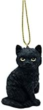Декември домашни миленици црна долга лангар таби мачка мачка елка украс со шамија на бонбони трска