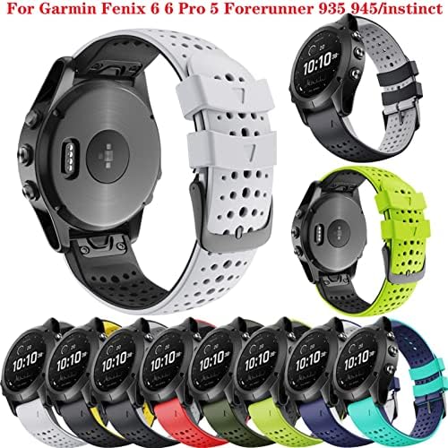 Daikmz 22mm QuickFit Watchband for Garmin Fenix ​​7 6 6Pro 5 5Plus Silicone Band за пристап S60 S62 Forerunner 935 945 лента за зглоб