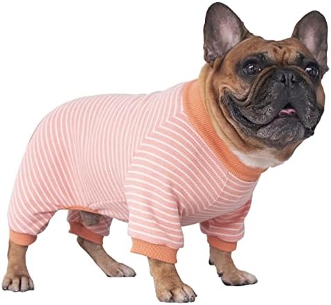 Ichoue Англиски булдог пижами памук од памук pjs bodysuits за средни кучиња големи француски француски пикати питбул бостон