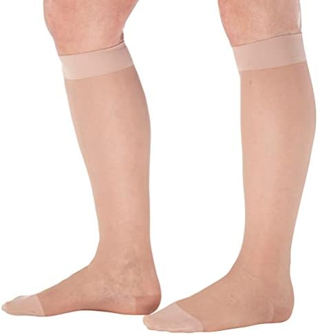 Чиста чорапи за компресија 20-30 mmhg за жени - направени во САД - Облечи колено Здраво најлонска фирма Поддршка за поддршка на дами - голи и