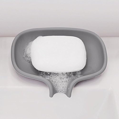 Босигни силиконски сапун сапун, голема, сива - плука капе вишок вода