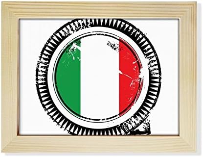 DiyThinker Italy Национално знаме Европа земја Марк Десктоп Фото рамка слика уметност декорација слика 6x8 инчи
